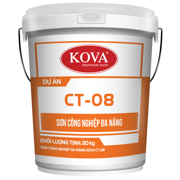 Sơn Công Nghiệp Đa Năng KOVA CT-08 Không Nhám ( Đỏ, Xanh Lá, Trắng)